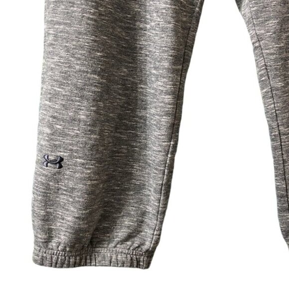 Under Armour Storm ColdGear Heather Gray Semi-Fitted Cropped Sweatpants Joggers - Picture 4 of 11